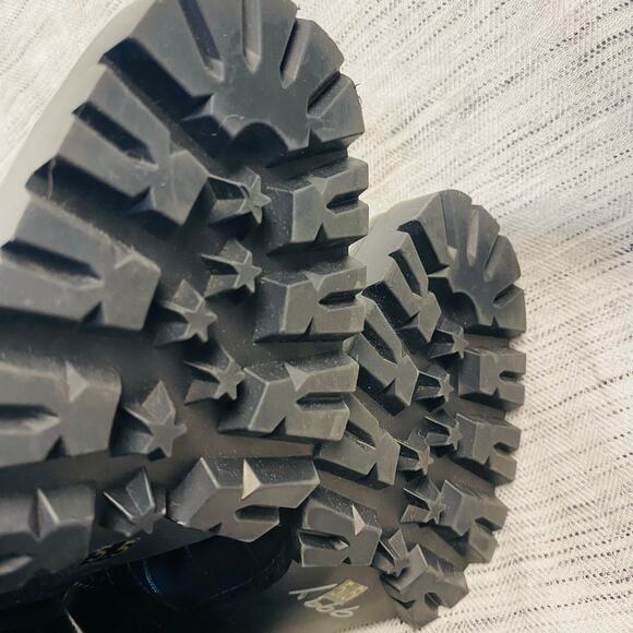 Steve Madden Ladon Black‎ Faux Leather Platform Chelsea Lug Sole Boot Size 5.5 - Picture 7 of 9